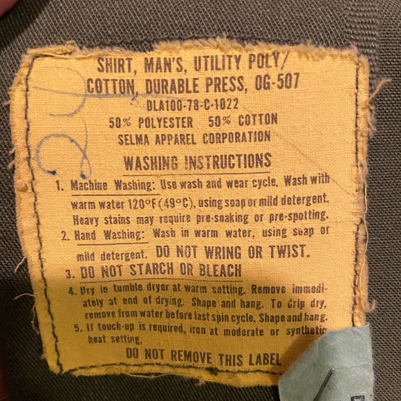 Vintage Vietnam Era US Air Force Fatigue Shirt - Picture 7 of 7